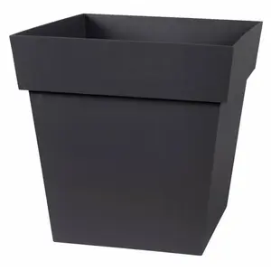 Comparateur de prix : Eda pot carré toscane 32cm - contenance 22l - gris anthracite