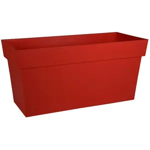 Jardinière Muret Toscane 79 x 36 x 39 cm - Rouge rubis - Eda TU