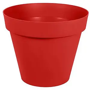 EDA PLASTIQUE Pot de fleurs Toscane - 170 L - Rouge rubis