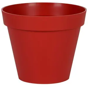 Comparateur de prix : Pot de fleur rond Toscane - EDA - Ø 60 x H 47 cm - 76 L - Rouge rubis