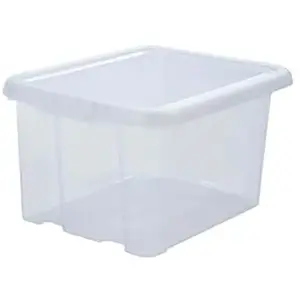 Comparateur de prix : EDA - Bac de rangement avec couvercle 18 l 38,3 x 31 x 22,2 naturel