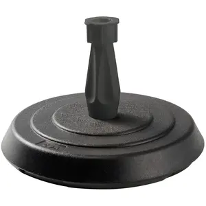 Pied de parasol béton rond - EDA PLASTIQUE - Gris foncé - 14kg pas cher