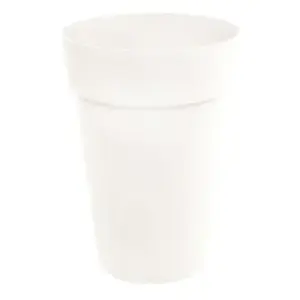 SANS Pot de fleur rond Toscane diamètre 46 x H.65 cm - Blanc - Eda