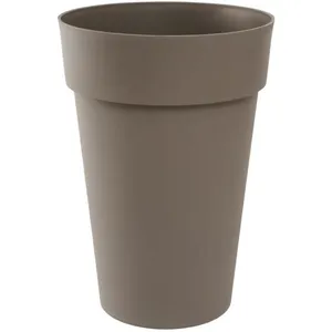 Comparateur de prix : Pot de fleur rond Toscane Ø 46 x H.65 cm - Taupe - Eda TU