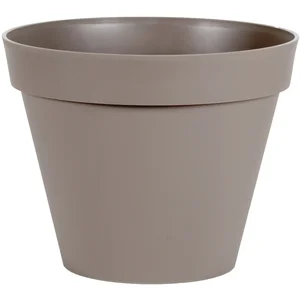 Comparateur de prix : EDA Pot de fleur rond Toscane - Ø 40 x H 32 cm - 23 L - Taupe