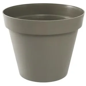 Comparateur de prix : EDA Pot de fleur rond Toscane - Ø 48 x H 40 cm - 43 L - Taupe