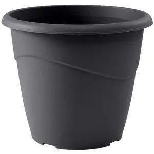 Comparateur de prix : SANS Pot de fleur rond non percé Marina - Eda - Ø 30 x H 25,5 cm - 10 L - Gris anthracite
