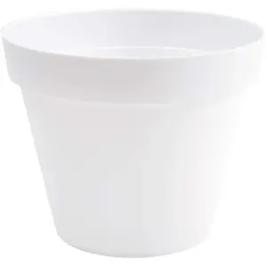 EDA Pot de fleur rond Toscane - Ø 48 x H 40 cm - 43 L - Blanc pas cher