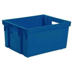 Comparateur de prix : EDA Bac de rangement Manutention avec 2 poignées - 50 L - Bleu