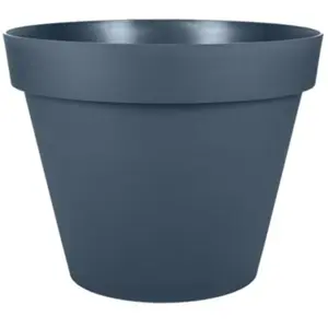 Comparateur de prix : Pot de fleur rond en plastique Ø60cm Eda Toscane bleu foncé