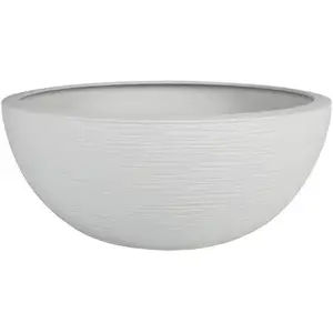 Comparateur de prix : Pot de fleur EDA Plastique Rond Graphit Up Blanc cérusé Ø 40 cm 14,9 L
