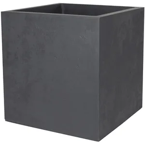 Pot polypropylène carré EDA L.39.5 x l.39.5 x H.43.5 cm anthracite 31L pas cher