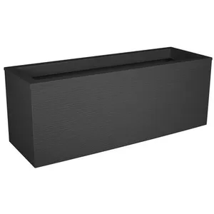 Comparateur de prix : EDA PLASTIQUE Balconnière rectangulaire 59x20x23 cm en polypropylène anthracite