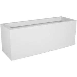 Comparateur de prix : EDA PLASTIQUE Balconnière rectangulaire 59x20x23 cm en polypropylène blanc