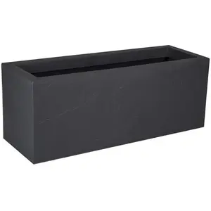 Comparateur de prix : Jardinière plastique EDA Durdica Up anthracite 79,5 x 29,5 x h.29,5 cm