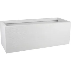 Comparateur de prix : EDA PLASTIQUE Jardinière rectangulaire 80x30x30 cm en polypropylène blanc