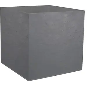 Pot carré plastique EDA Durdica gris galet 49,5 x 49,5 x h.49,5 cmVendu parcastorama