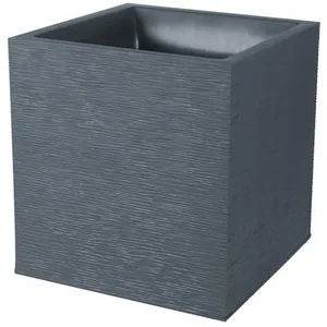 Comparateur de prix : EDA PLASTIQUE Bac a fleurs carré - 57 L - 49,5 x 49,5 x 49,5 cm - Gris