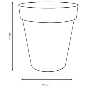 Comparateur de prix : EDA Pot De Fleurs Rond En Plastique Eda Toscane Vert Laurier - Ø 60 Cm