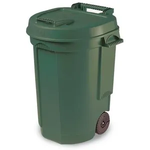 Comparateur de prix : WADIGA Poubelle a roulette vert 110l 10633
