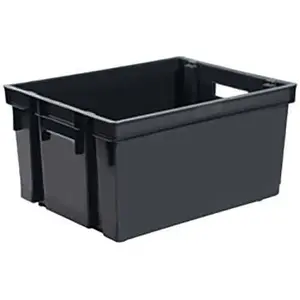 Comparateur de prix : EDA - Bac de rangement - superposable - 30 L - sans couvercle - gris