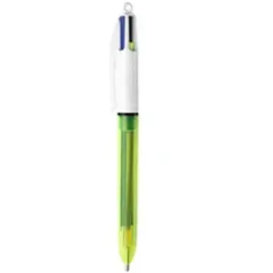 Comparateur de prix : Stylo à bille Bic 4 Couleurs Jaune Fluo
