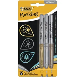 BIC 3 Marqueurs - Or/Argent/Bronze pas cher