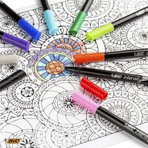 Comparateur de prix : BIC Intensity Stylos Feutres Pointe Fine (0,8 mm) - Couleurs Assorties...