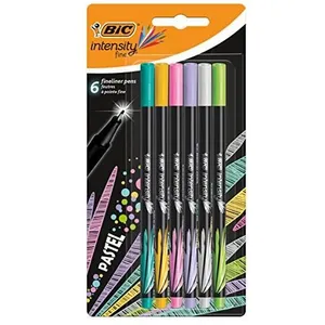 BIC Intensity Stylo Feutre d'écriture Pointe Fine et Corps Noir Verni ...