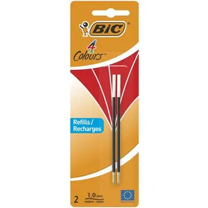 Comparateur de prix : Recharge Stylo Bic 4 couleurs - Pointe moyenne 1 mm - Rouge - 2 pcs