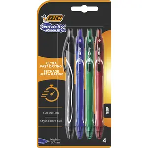 Stylo Bic à encre gel - Gel Ocity Quick Dry - 4 pcs pas cher