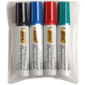 Comparateur de prix : Bic Marqueur Tableau Velleda Pointe Biseautee - Pochette De 4