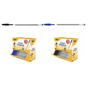 Comparateur de prix : Stylo-bille Bic Critsal Value Boîte De 90 + 10 Bleu