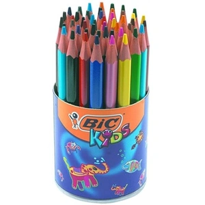 Comparateur de prix : Crayon de couleur Bic Evolution Triangle - Pot scolaire de 48 Crayons de couleur assortis