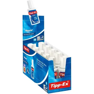 Comparateur de prix : Bic Tipp-Ex Rapid Boite de 10 Correcteurs d'Écriture Liquide