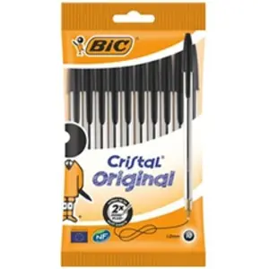 Comparateur de prix : Stylo-bille - BIC - Cristal® Original - Noir - Pointe moyenne - x10