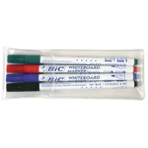Comparateur de prix : BIC Velleda 1721 Feutres Effaçables à Sec - Bleu, Pochette de 4