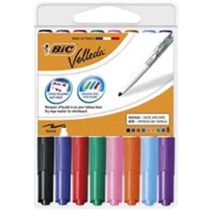 Comparateur de prix : Marqueur effaçable Bic Velleda 1741 pointe ogive 2 mm - pochette de 8