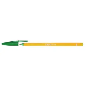 BIC Orange Original Stylos-Bille Pointe Fine (0,8 mm) - Vert, Boîte de 20 pas cher