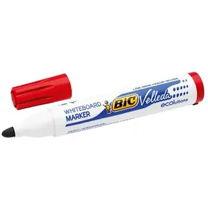 Comparateur de prix : Marqueur Velleda 1701 Bic Effaçable à sec pointe ogive Rouge