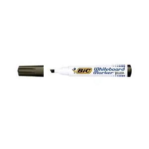 Comparateur de prix : Marqueurs effaçables - BIC - Velleda 1751 - Pointe biseautée - Lot de 12 - Noir