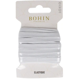 Bohin Élastique tressé Blanc demi large 10 g - 3 m