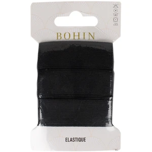 Bohin Élastique tissé souple Noir 18 mm x 0,8 m