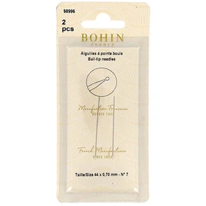 Comparateur de prix : Bohin Aiguille à pointe boule N°7 - 2 pcs 44 x 0,70 mm