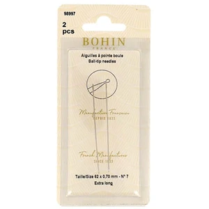 Bohin Aiguille à pointe boule N°7 - 2 pcs 62 x 0,70 mmVendu parscrapmalin