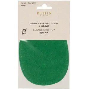 Bohin Renfort à coudre Suédine 2 pcs Vert lutinVendu parscrapmalin