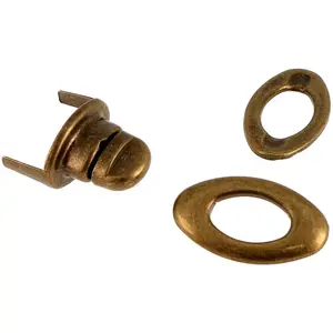 Bohin Fermoir tourniquet ovale 35 x 20 mm BronzeVendu parscrapmalin