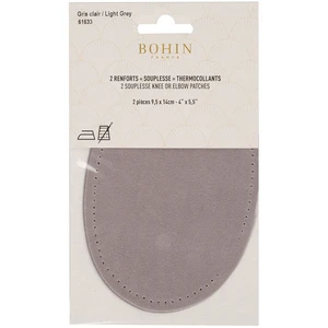 Bohin Renfort thermocollant Suédine 2 pcs Gris clair pas cher