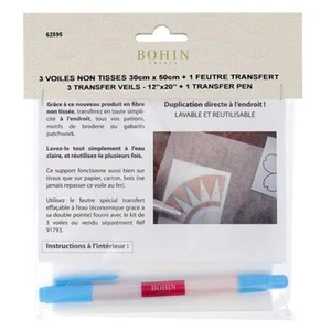 Comparateur de prix : Bohin Voile pour transfert de motif sur toile de broderie + Feutre