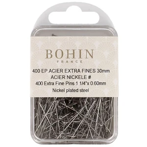 Comparateur de prix : Bohin - Bohin No.4 (30 x 0.60mm) Extra Fin Épingles - 400 Pièces